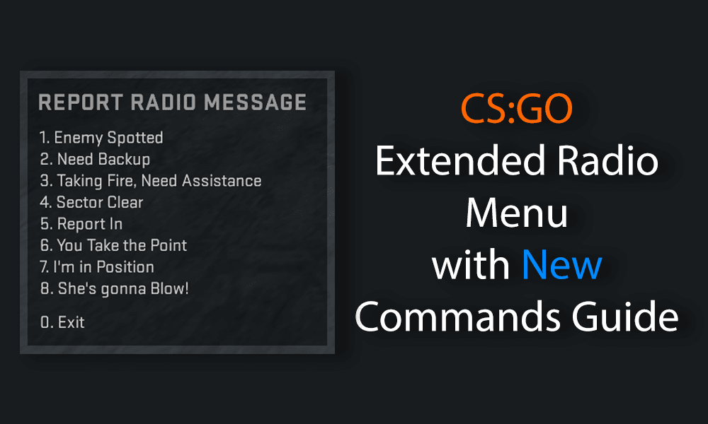 CS:GO Extended Radio Menu with New Commands (2022) – Forever Alone
